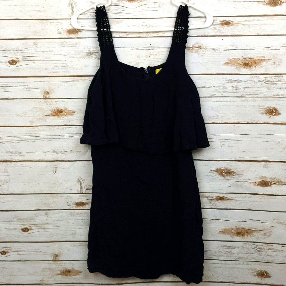 Anthropologie Maeve Navy Tiered Dress 8